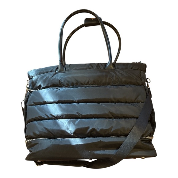 Black Quilted Tote Bag - Picture 1 of 4